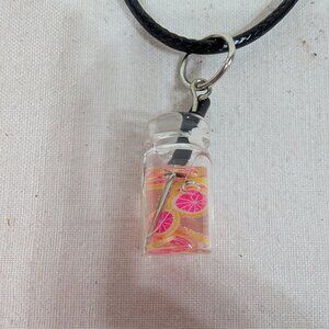 Grapefruit Necklace & Earring Set Handmade